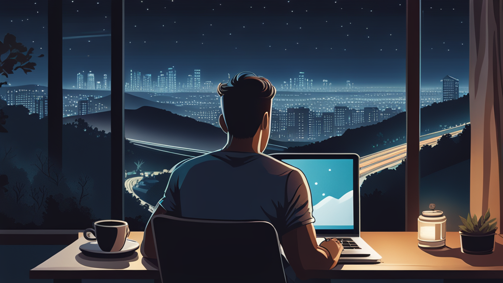 Person searching free affiliate marketing course on laptop